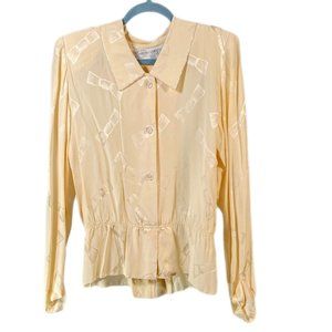 Vintage Norma Walters Silk Peplum Blouse